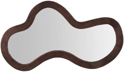 Hadley 28" Brown Acacia Wood Frame Mirror, 1 Piece (Style 2)