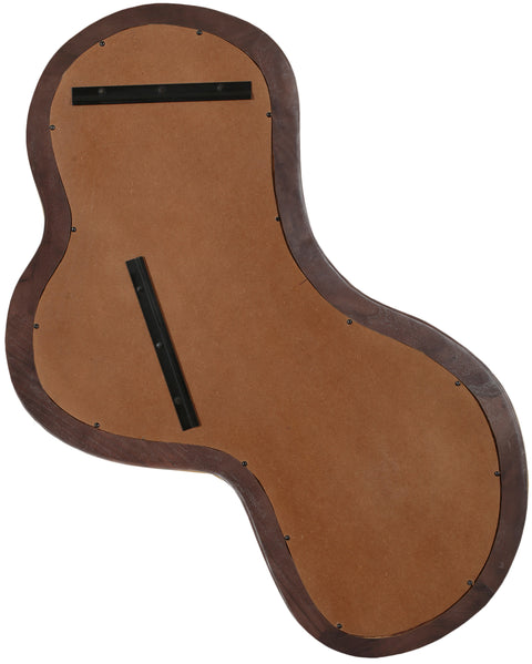 Hadley 28" Brown Acacia Wood Frame Mirror, 1 Piece (Style 2)