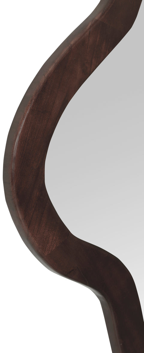 Hadley 28" Brown Acacia Wood Frame Mirror, 1 Piece (Style 2)