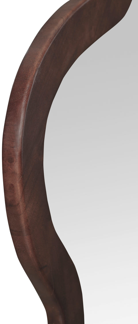 Hadley 28" Brown Acacia Wood Frame Mirror, 1 Piece (Style 2)