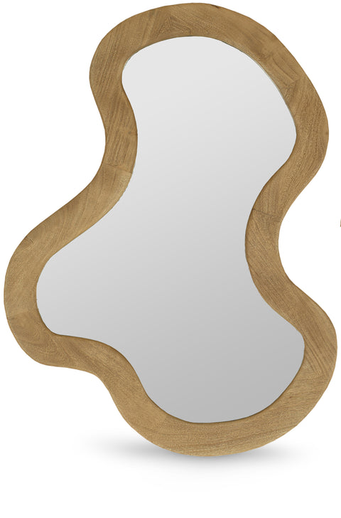 Hadley 28" Oak Acacia Wood Frame Mirror, 1 Piece