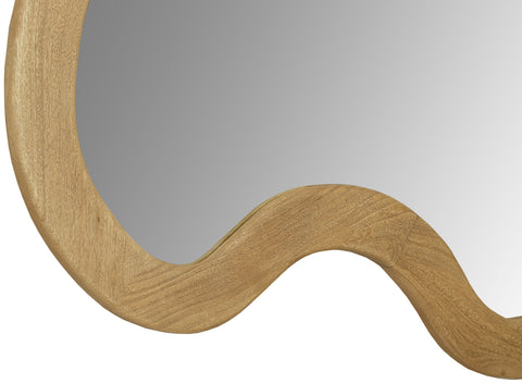 Hadley 28" Oak Acacia Wood Frame Mirror, 1 Piece (Style 2)