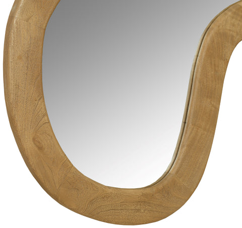 Hadley 28" Oak Acacia Wood Frame Mirror, 1 Piece (Style 2)