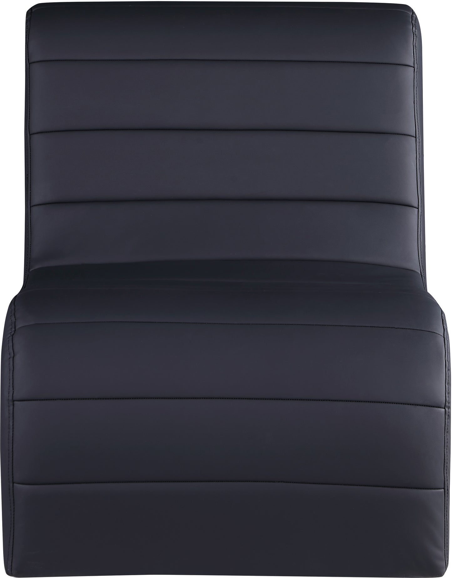 roberto black vegan leather accent chair