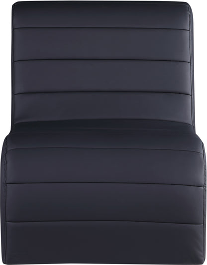 Roberto Black Vegan Leather Accent Chair