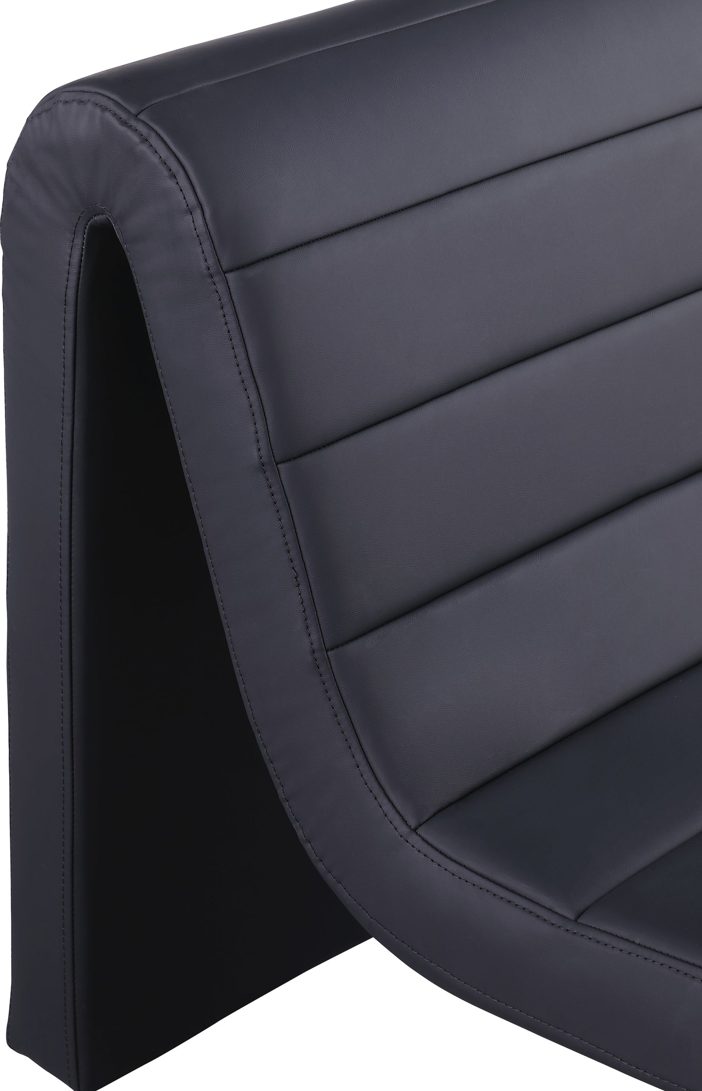 roberto black vegan leather accent chair