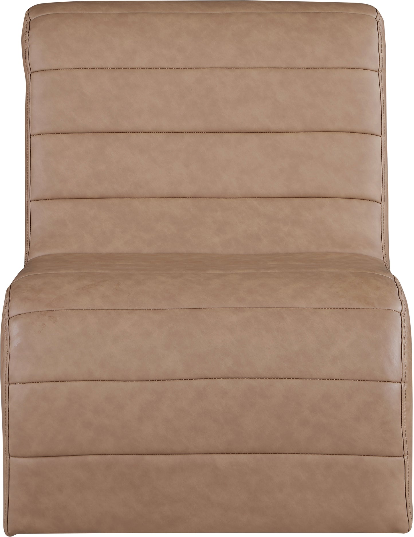 roberto brown vegan leather accent chair