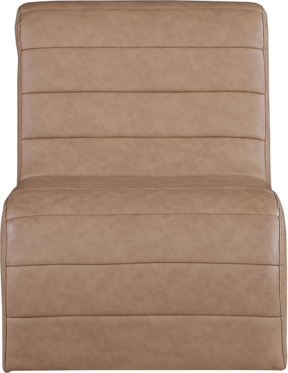 Roberto Brown Vegan Leather Accent Chair