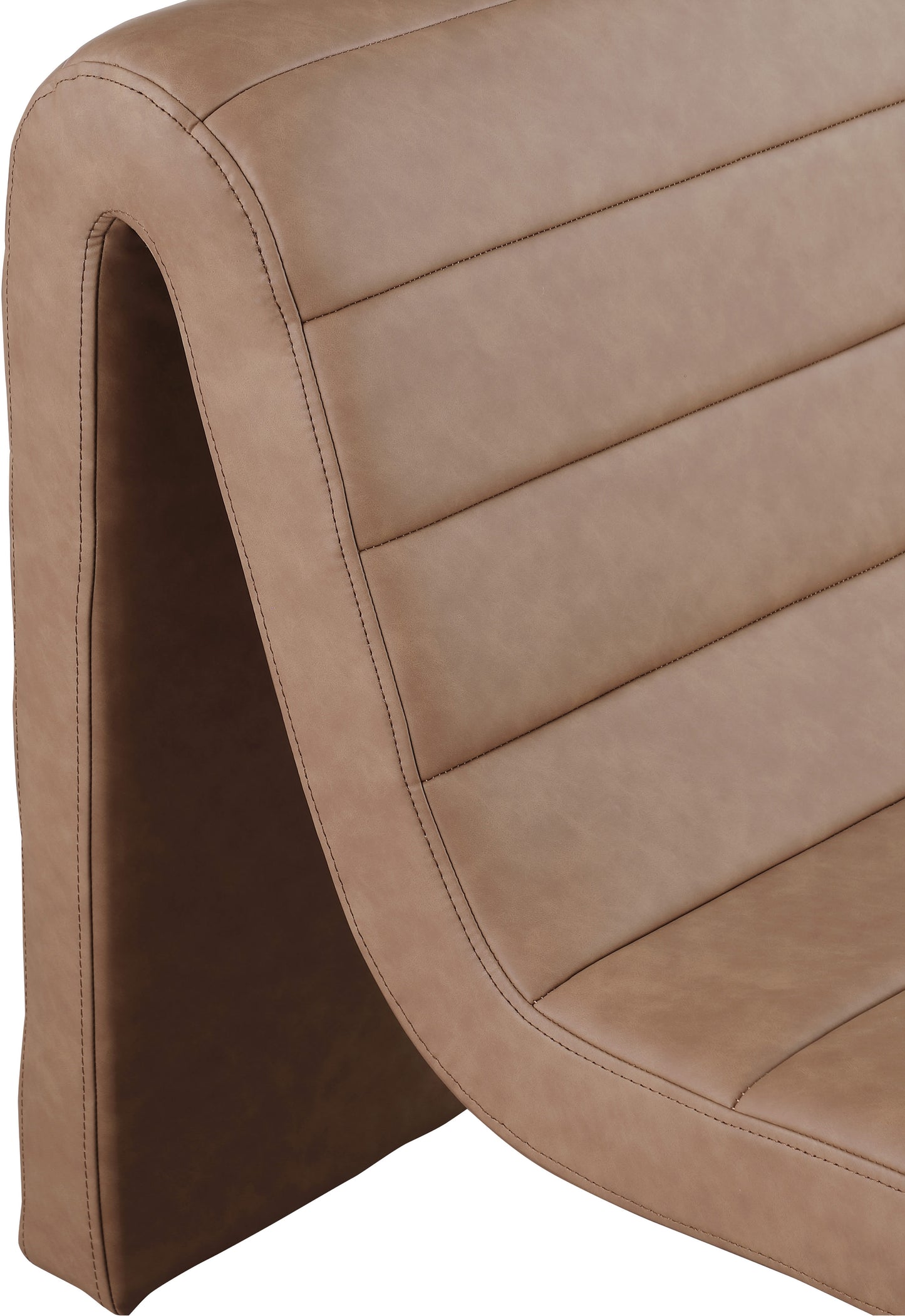 roberto brown vegan leather accent chair