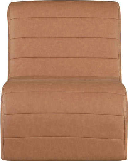 Roberto Cognac Vegan Leather Accent Chair