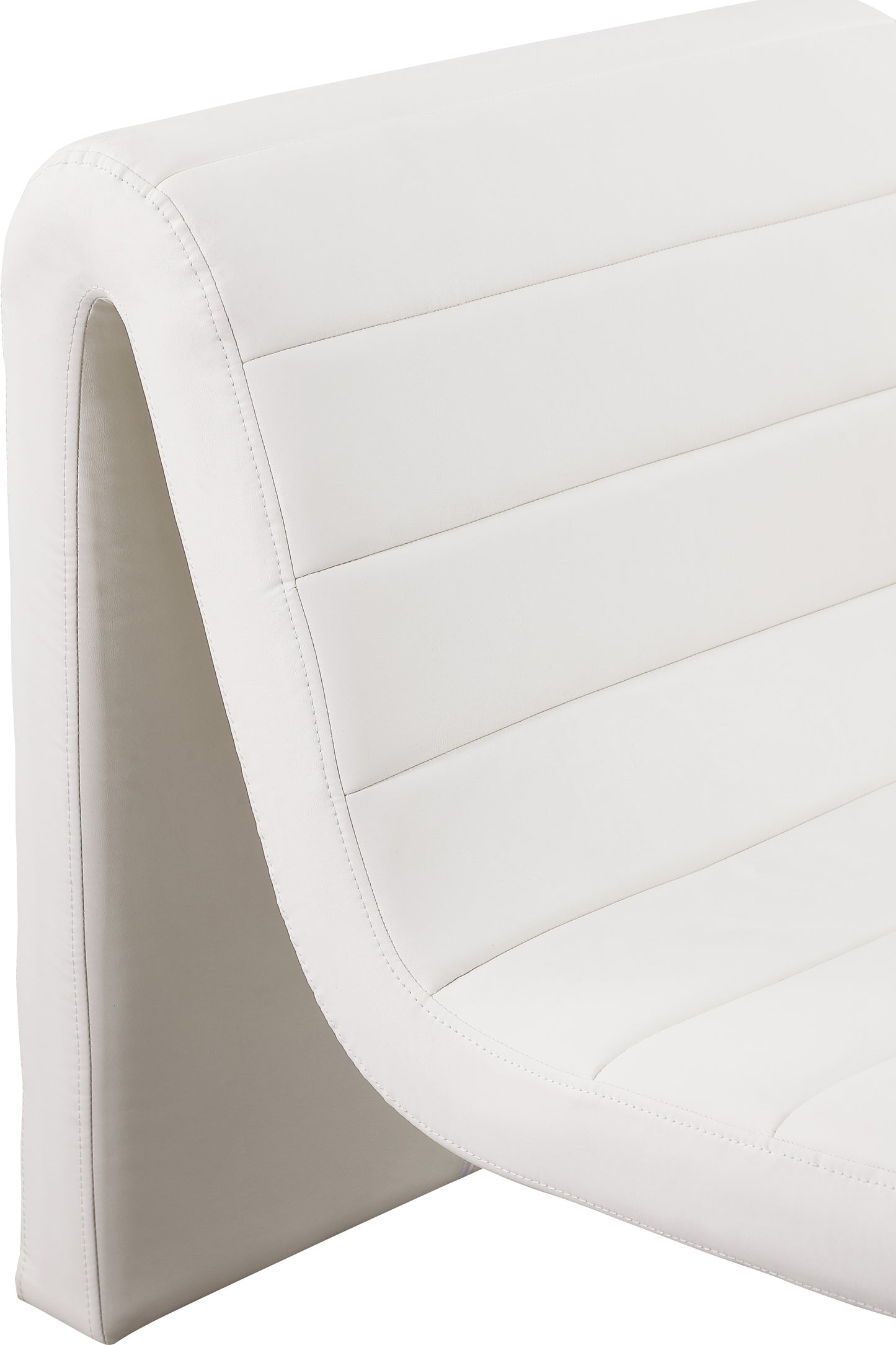 roberto cream vegan leather accent chair