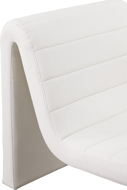 Roberto Cream Vegan Leather Accent Chair