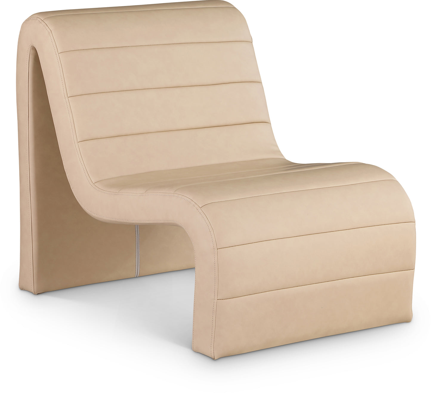 roberto tan vegan leather accent chair