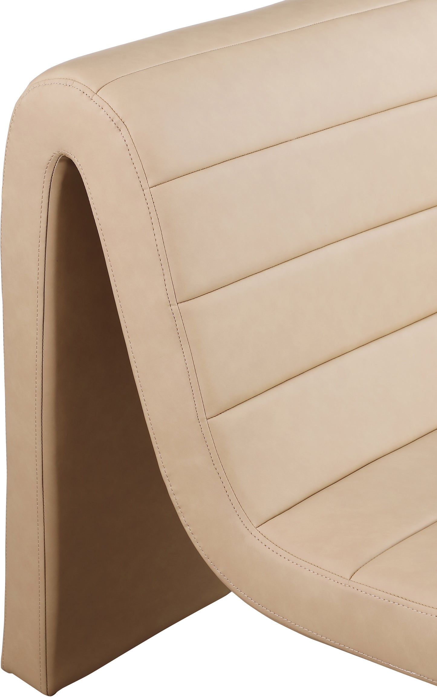 roberto tan vegan leather accent chair