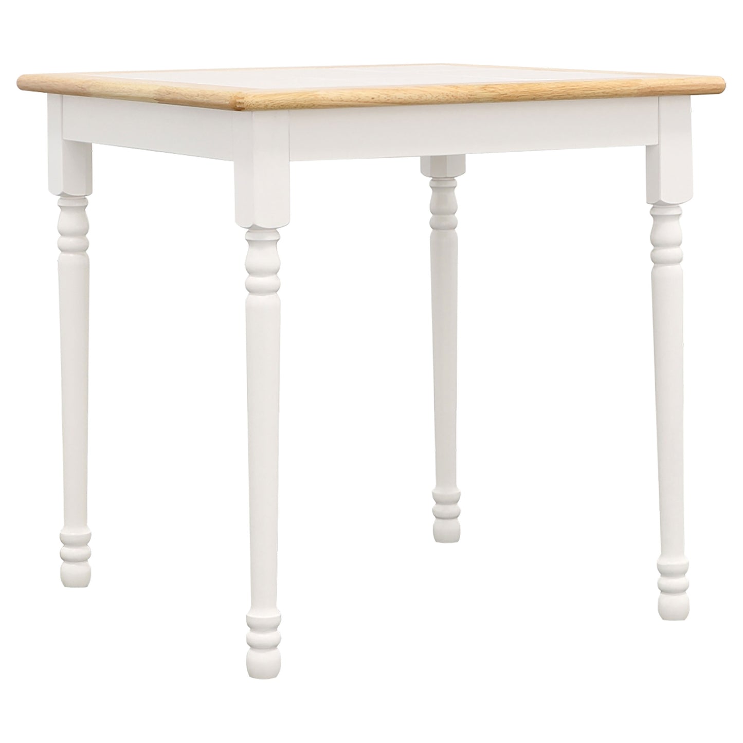 christine square 29-inch wood tile top dining table white