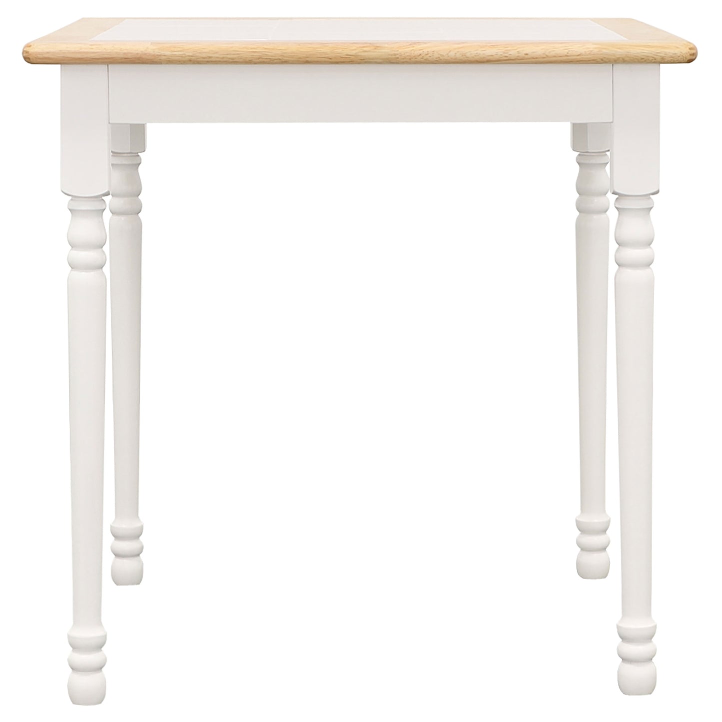 christine square 29-inch wood tile top dining table white