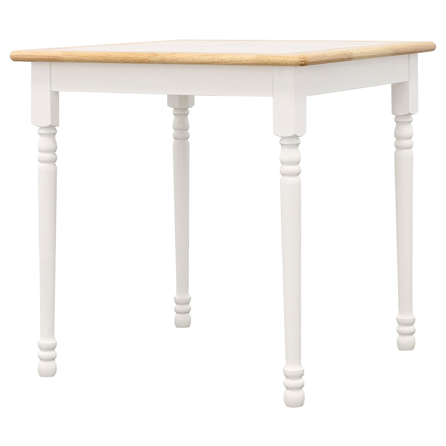 christine square 29-inch wood tile top dining table white