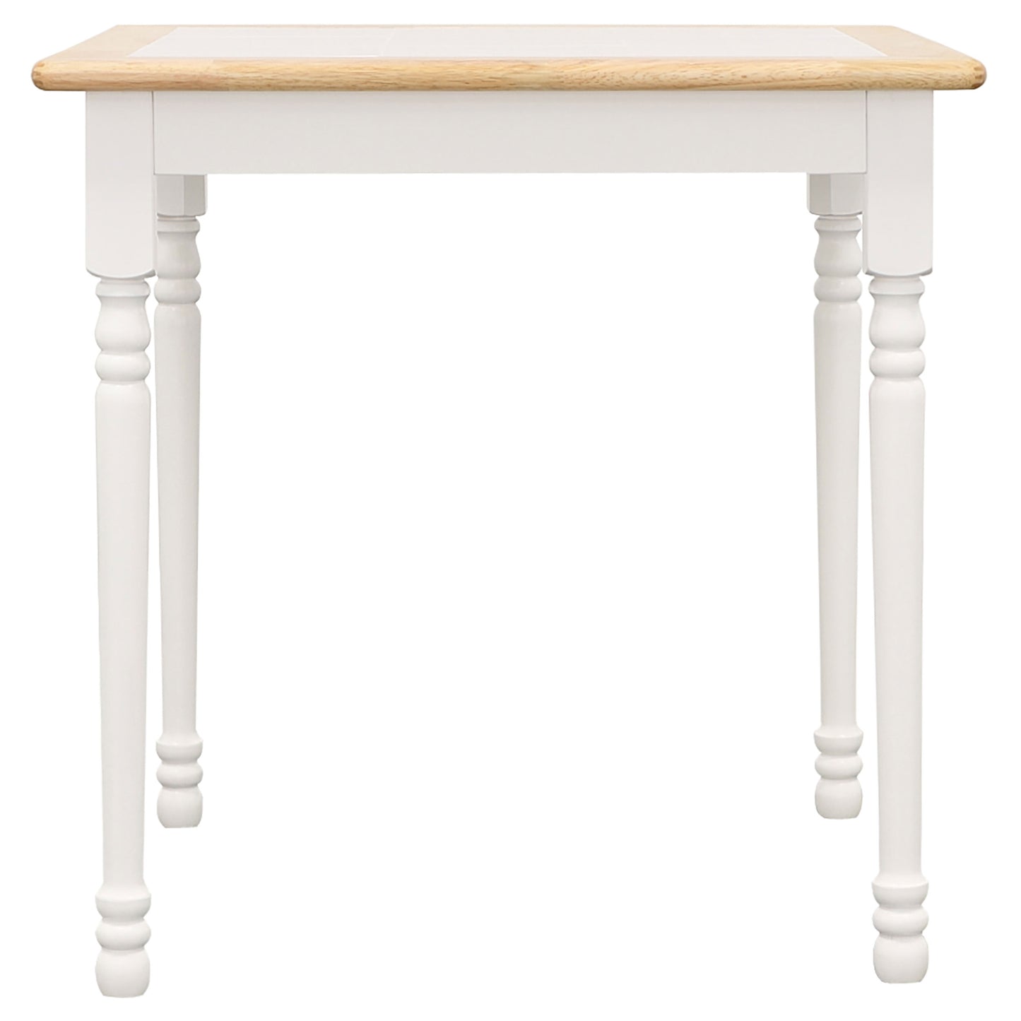 christine square 29-inch wood tile top dining table white