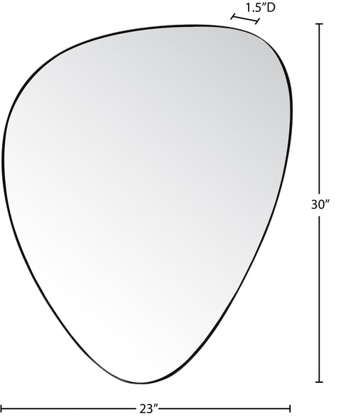 Lennox 23" Black Iron Frame Mirror, 1 Piece