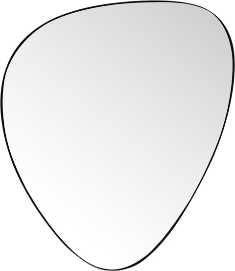 Lennox 23" Black Iron Frame Mirror, 1 Piece