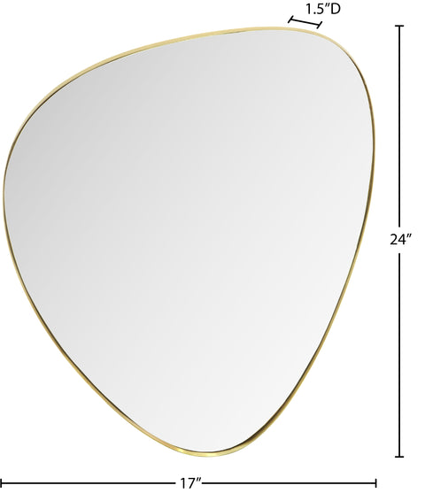Lennox 17" Gold Iron Frame Mirror, 1 Piece
