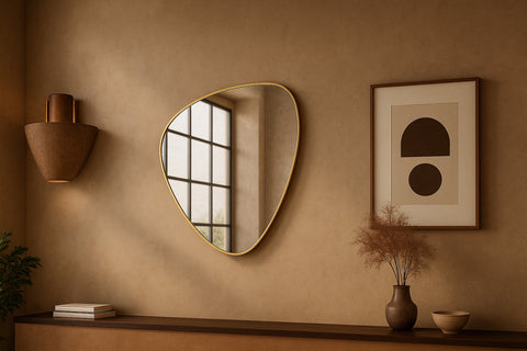 Lennox 17" Gold Iron Frame Mirror, 1 Piece