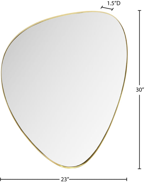 Lennox 23" Gold Iron Frame Mirror, 1 Piece