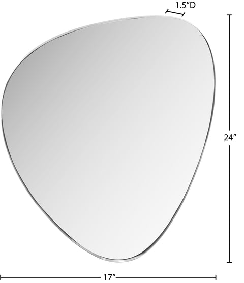 Lennox 17" Silver Iron Frame Mirror, 1 Piece