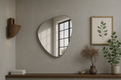Lennox 17" Silver Iron Frame Mirror, 1 Piece