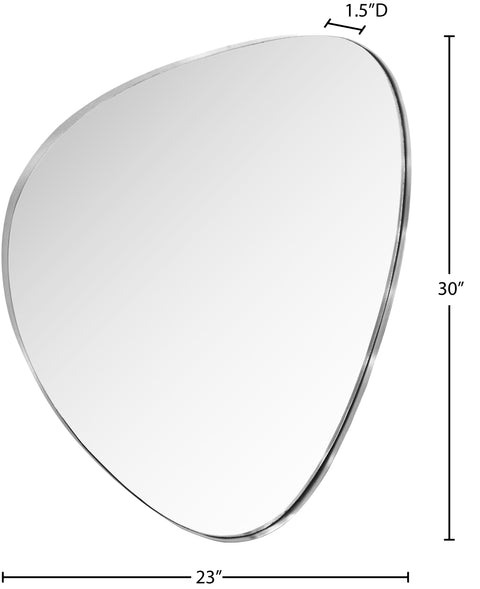 Lennox 23" Silver Iron Frame Mirror, 1 Piece