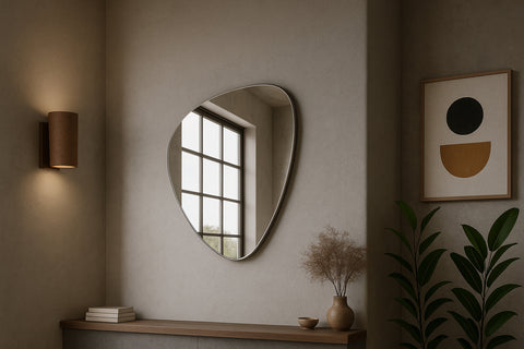 Lennox 23" Silver Iron Frame Mirror, 1 Piece
