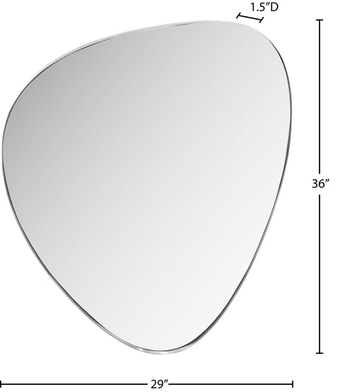 Lennox 29" Silver Iron Frame Mirror, 1 Piece