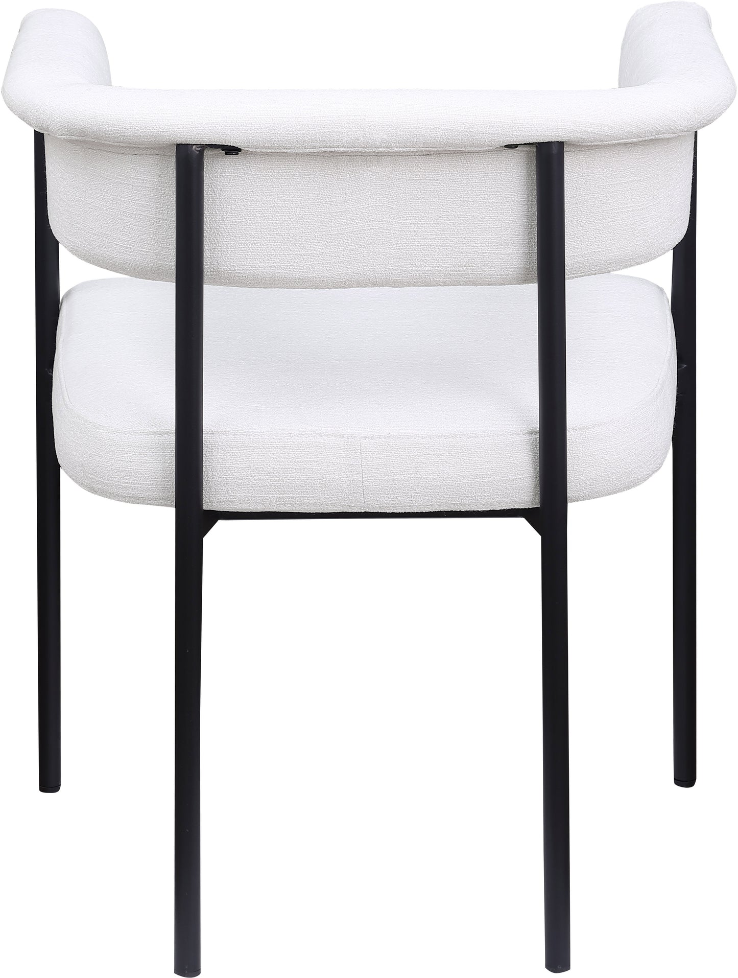 bellona cream linen textured fabric dining chair