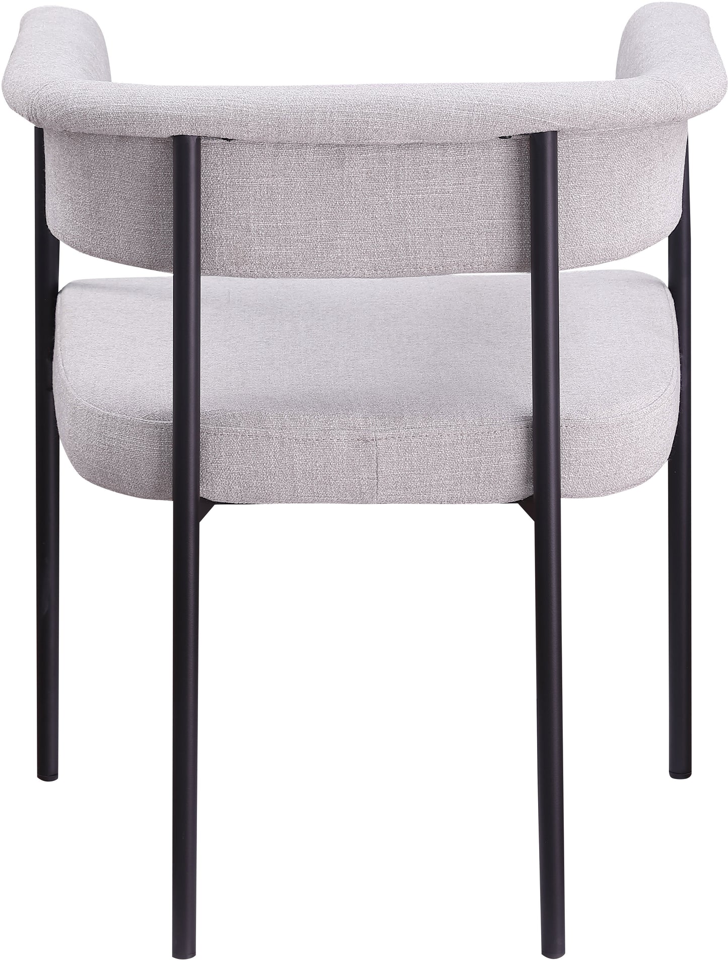 bellona grey linen textured fabric dining chair