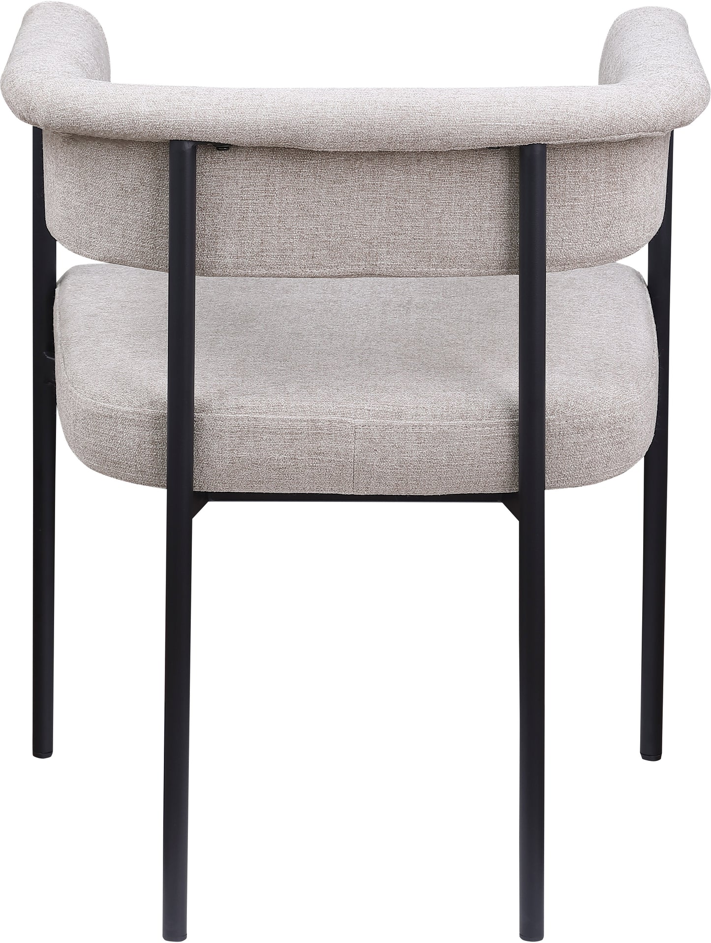 bellona taupe linen textured fabric dining chair