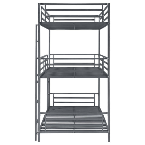 Panes Metal Twin Triple Bunk Bed GunmetalGunmetal