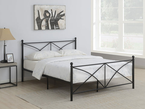 Melrose Metal Queen Open Frame Bed Matte BlackMatte Black