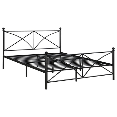 Melrose Metal Queen Open Frame Bed Matte BlackMatte Black