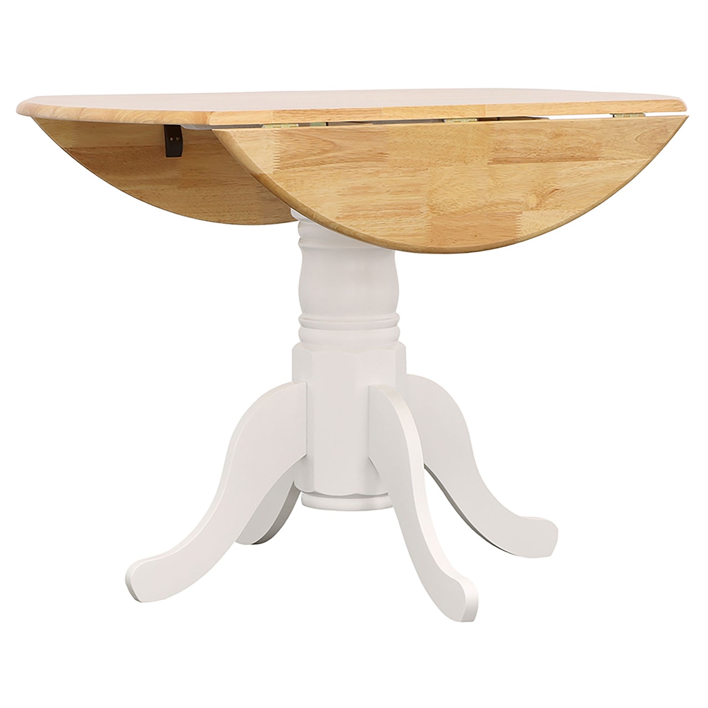 betty 5-piece round drop leaf dining table set whitewhite