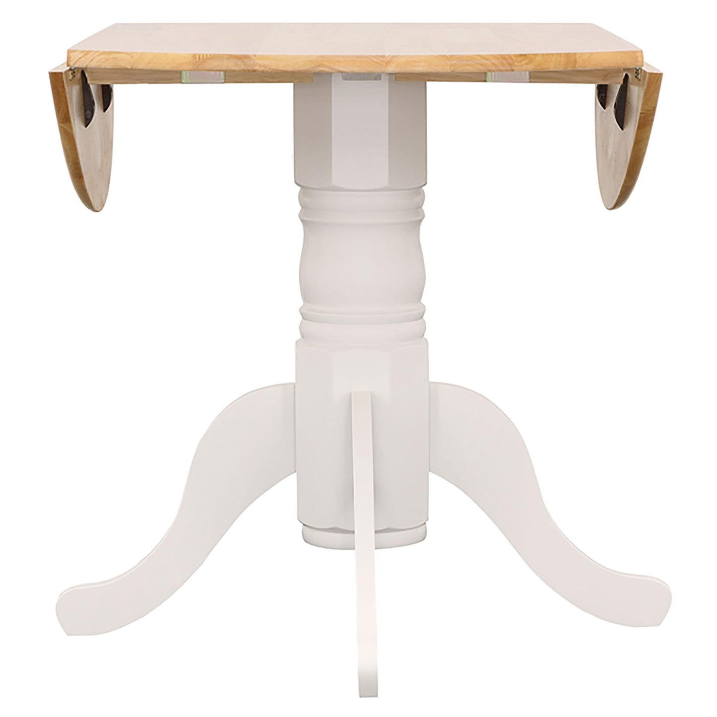 betty 5-piece round drop leaf dining table set whitewhite