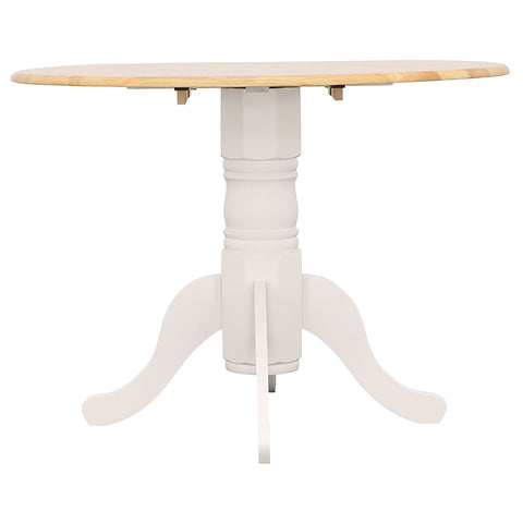 Betty Round 40-inch Drop Leaf Extension Dining Table WhiteWhite