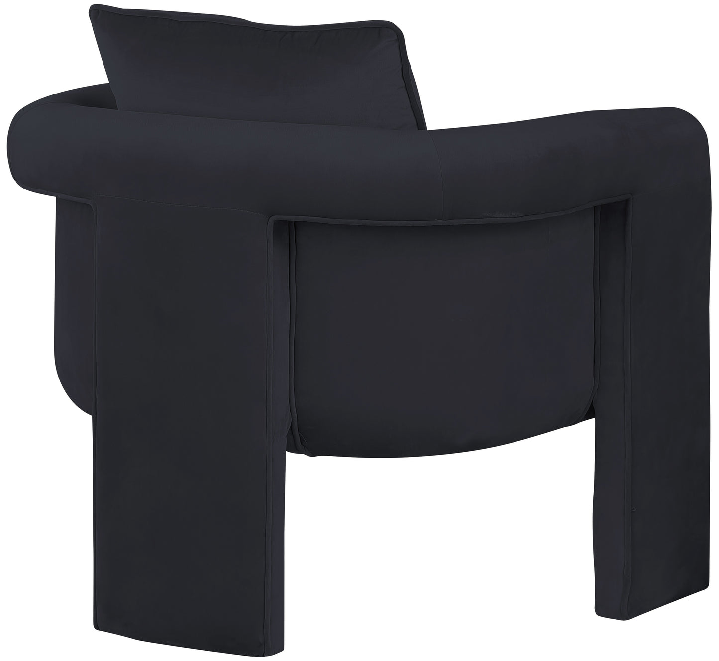 encore black velvet accent chair black