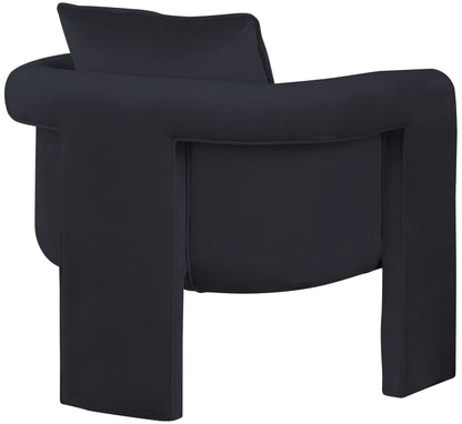 Encore Black Velvet Accent Chair Black