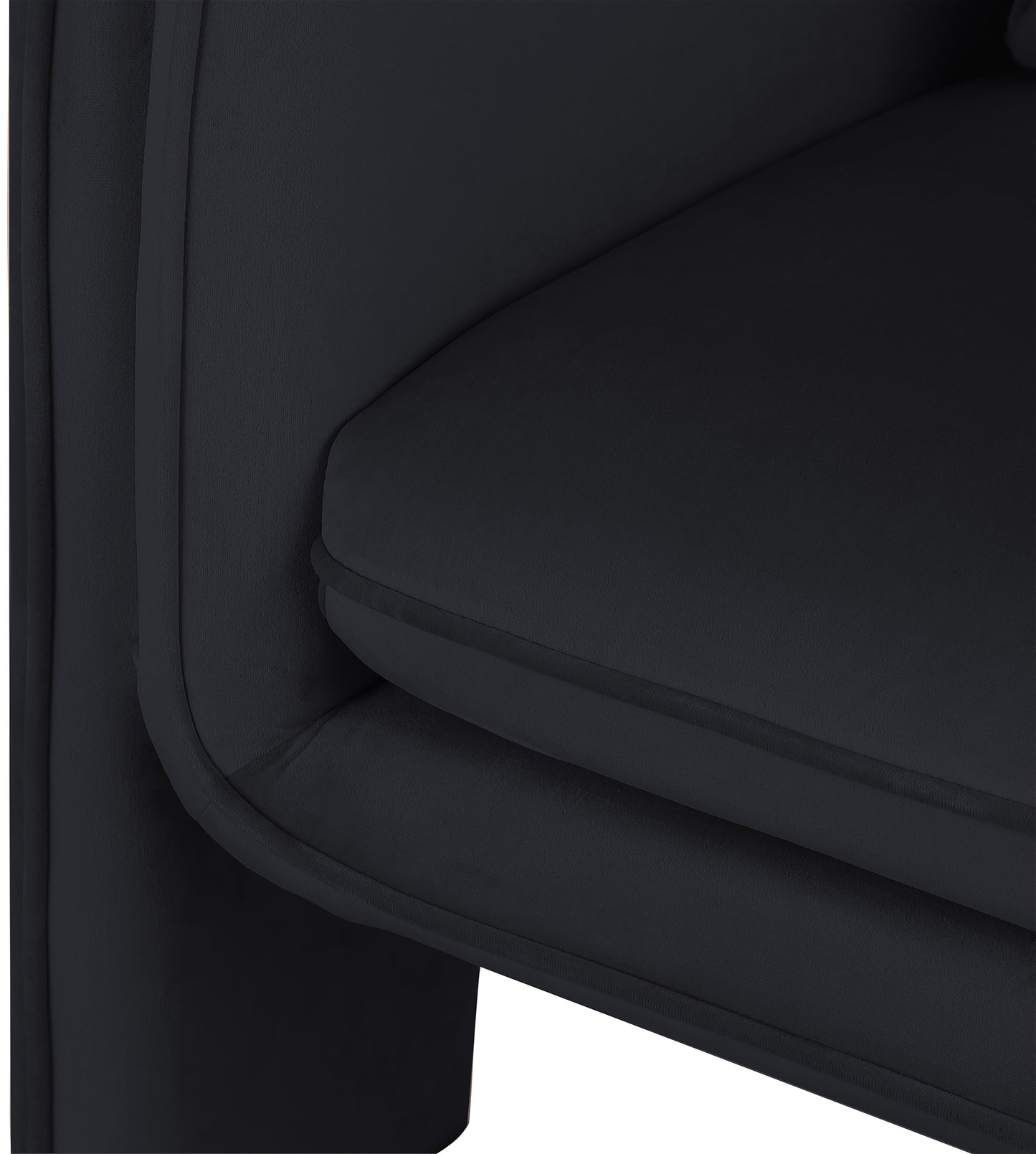 encore black velvet accent chair black