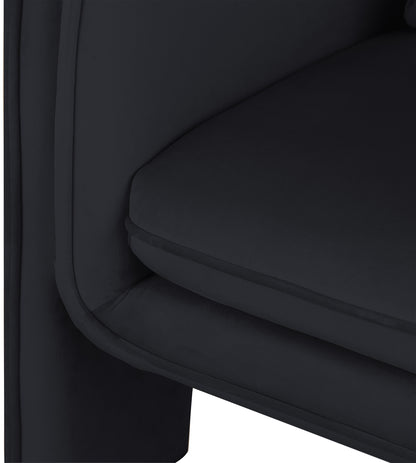 Encore Black Velvet Accent Chair Black