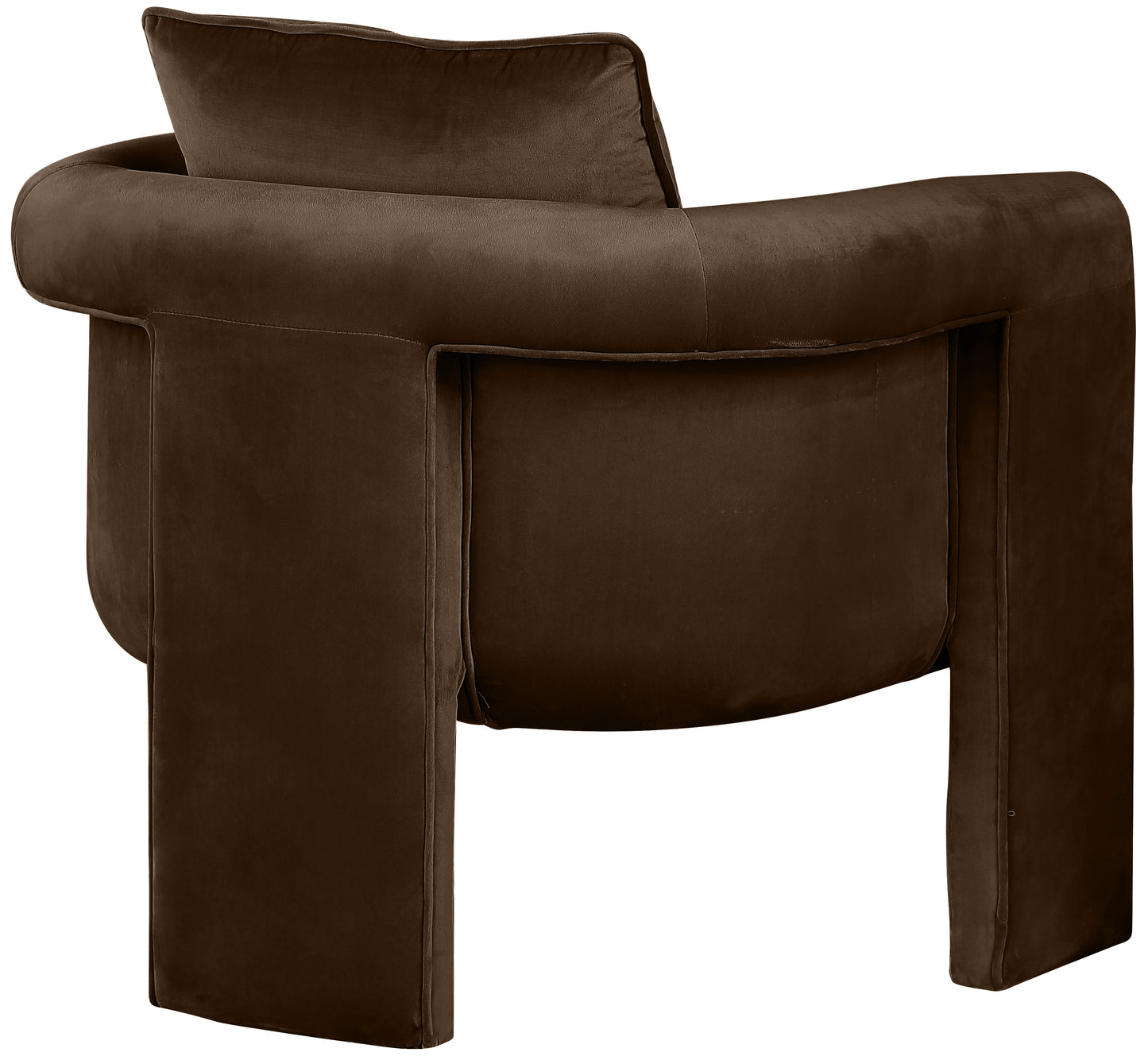 encore brown velvet accent chair brown