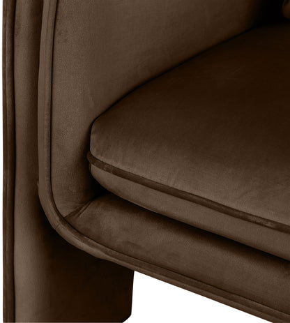 Encore Brown Velvet Accent Chair Brown