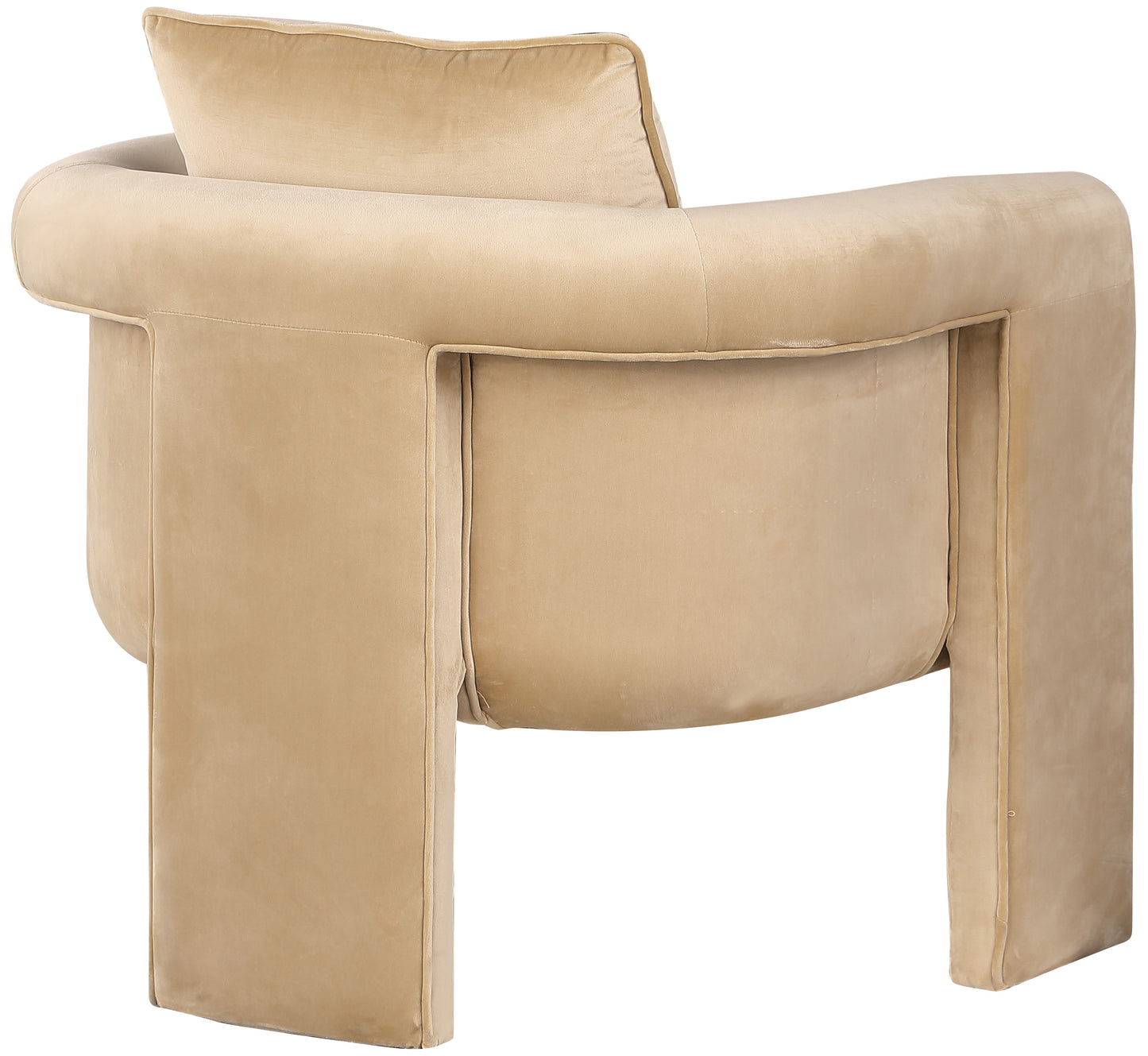 encore camel velvet accent chair camel