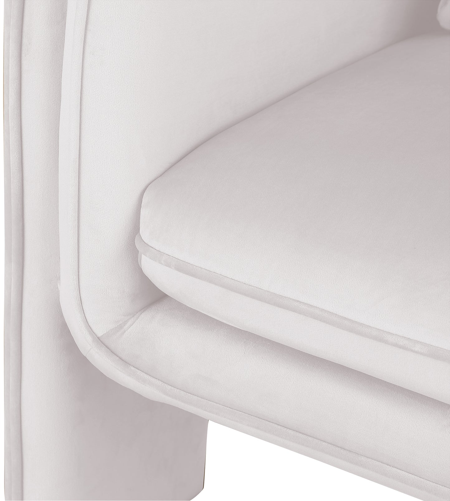 encore cream velvet accent chair cream