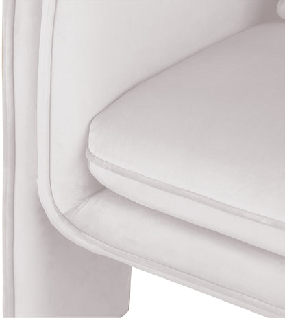 Encore Cream Velvet Accent Chair Cream